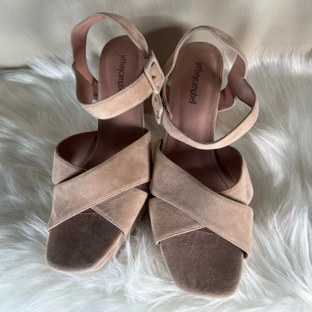 Jeffrey Campbell Tan Platform Sandals